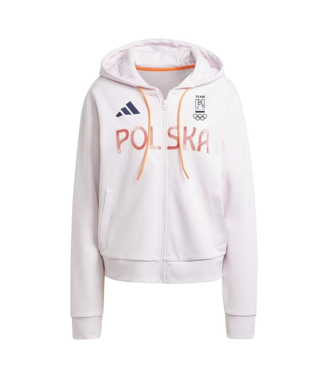 Womens/ladies Poland Back Print Track Jacket Almost Pink Adidas-2