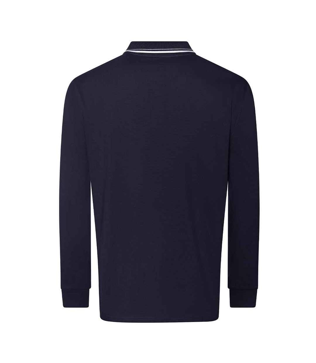 Polo homme bleu marine / blanc Awdis-2