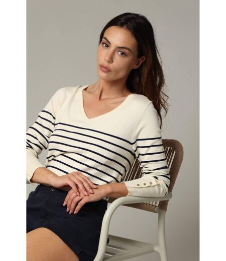 Pull casual en maille à manches longues, avec rayures GAVA