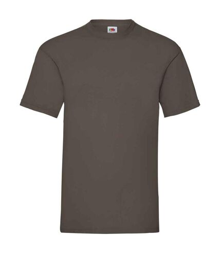 Mens valueweight t-shirt chocolate Fruit of the Loom