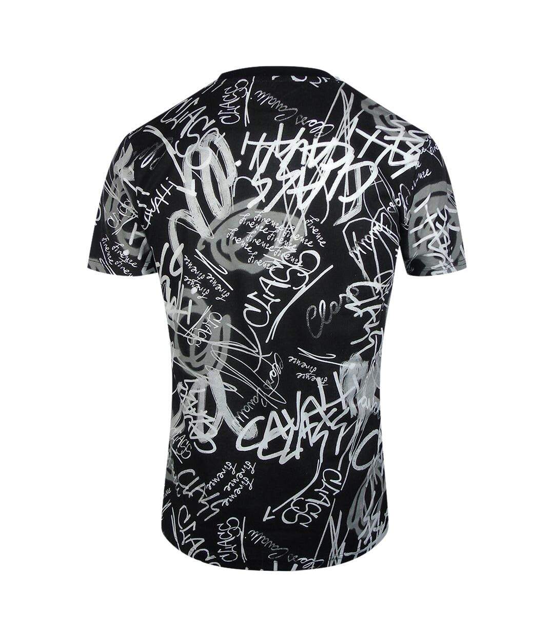 T-shirt Motif Graffiti Homme Noir Cavalli Class-2