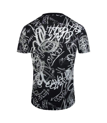 T-shirt Motif Graffiti Homme Noir Cavalli Class