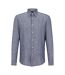 Mens Liam Collared Long-sleeved Shirt Dark Blue Boss-1