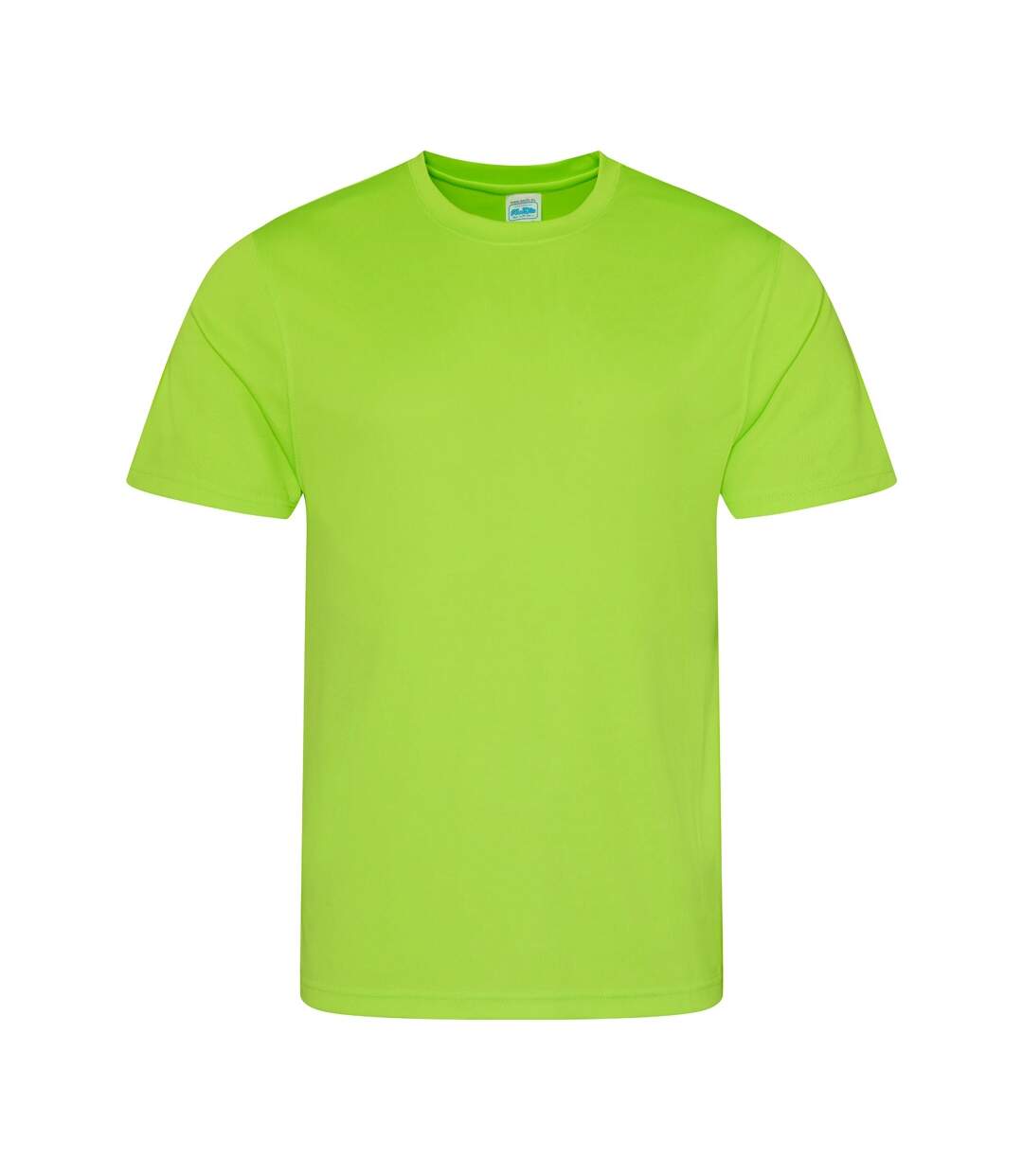 Just Cool Mens Performance Plain T-Shirt (Electric Green)