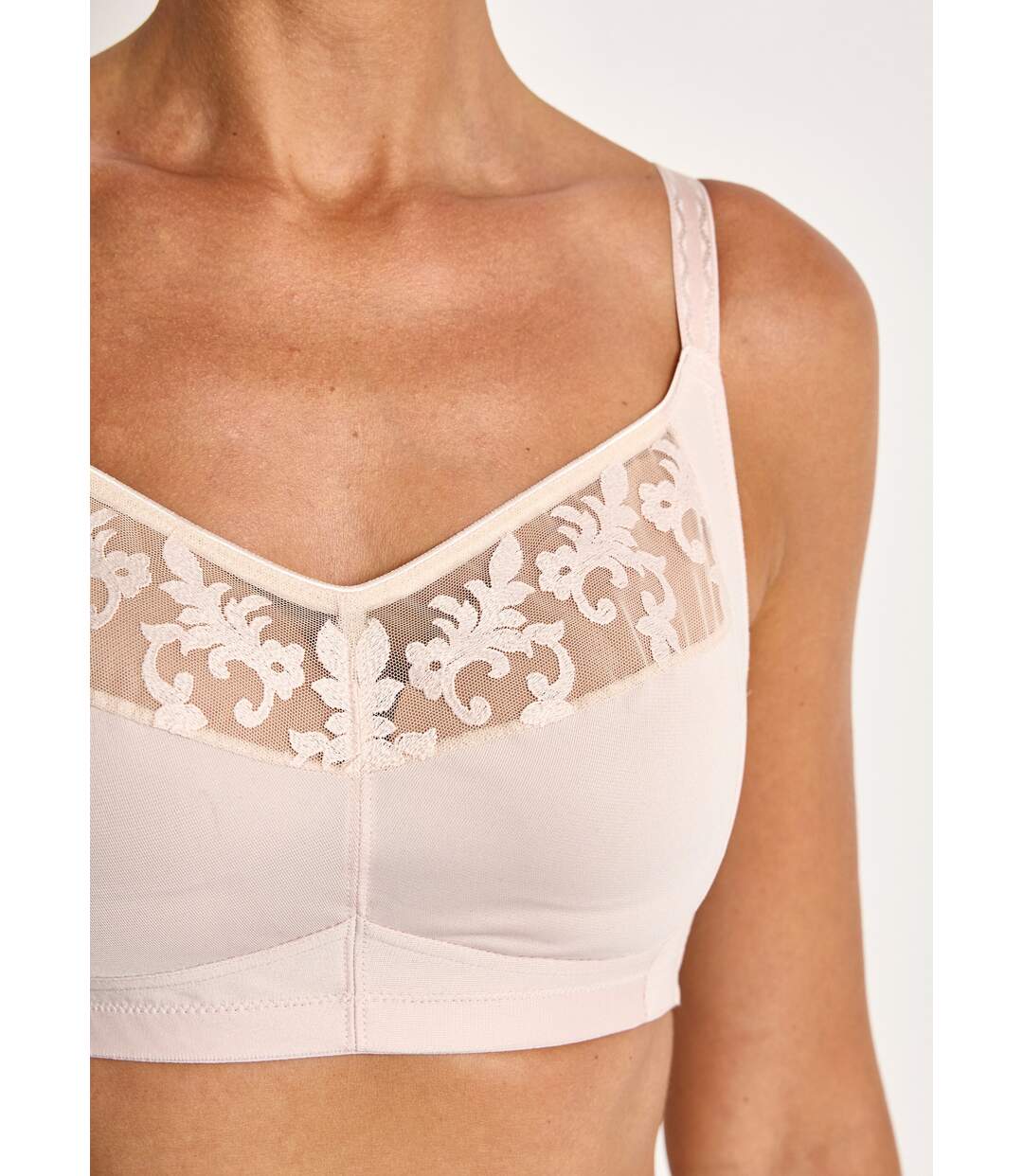 Soutien-gorge sans armatures tulle brodé-3