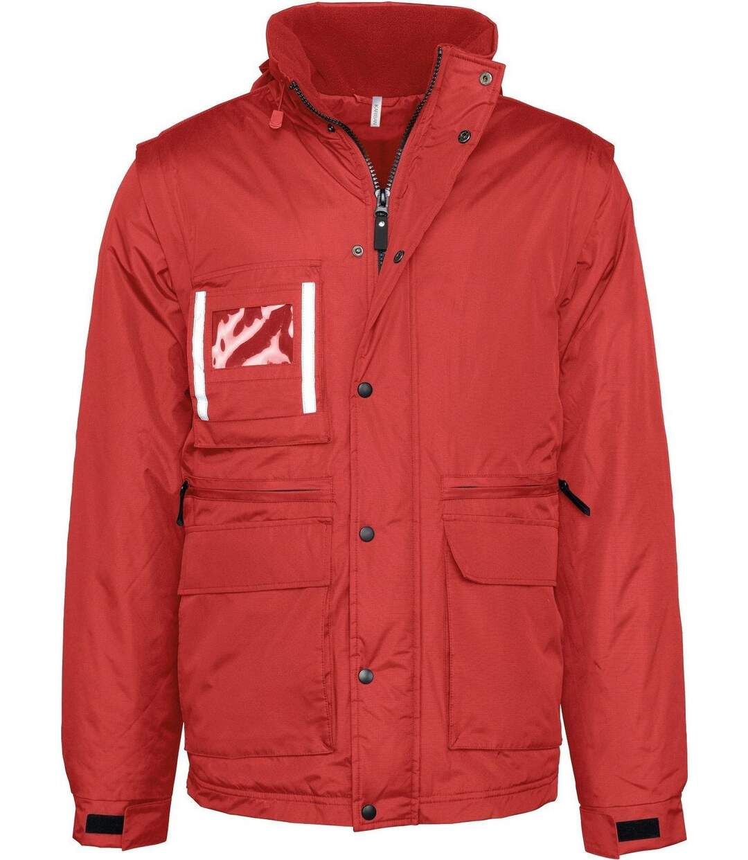 Parka workwear manches amovibles - Homme - WK6106 - rouge-2