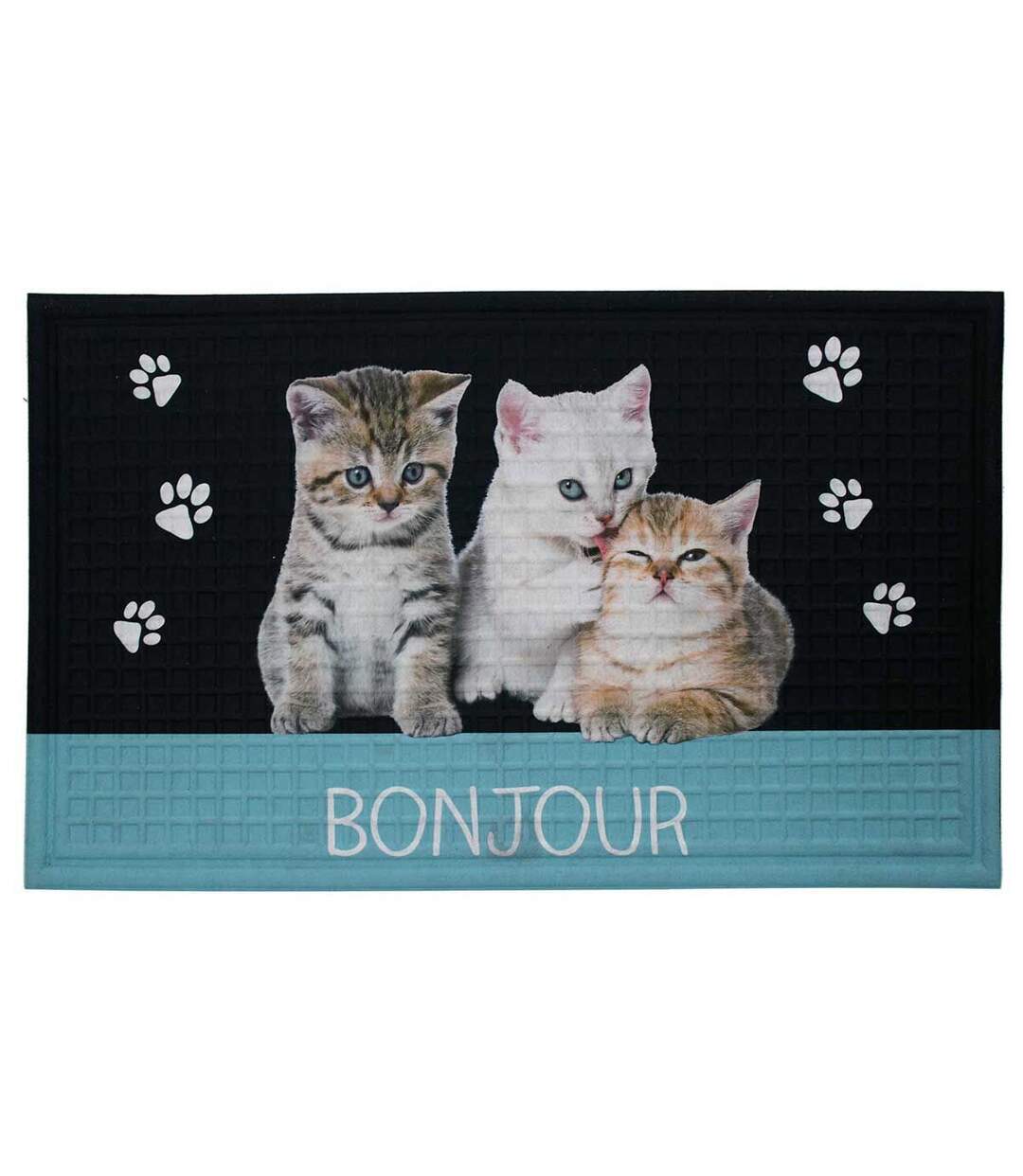 Tapis Relief Imprimé Chalut 45x75cm Bleu-1