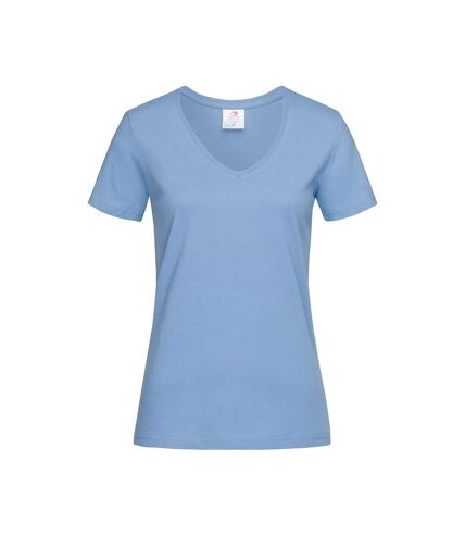 Stedman - T-shirt col V - Femme (Bleu clair) - UTAB279