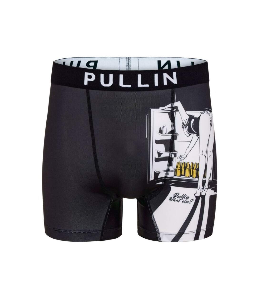 PULL IN Boxer Long Homme Microfibre LIFEISLIFE Noir-1