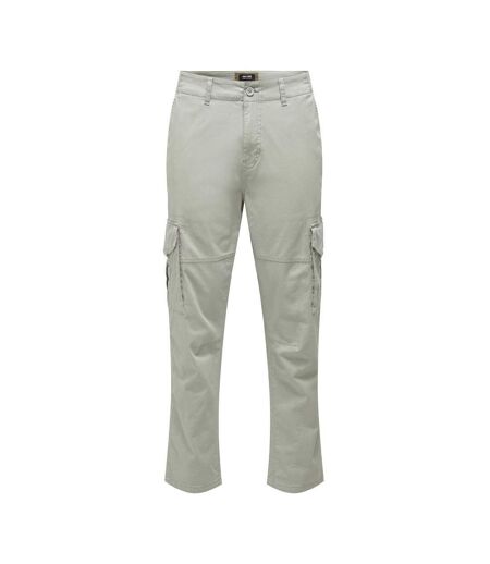 Pantalon cargo gris clair homme only & sons dean