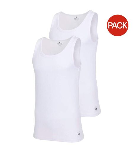 Lot De 2  Débardeurs Homme Blanc Adidas
