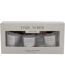 Coffret de 3 bougies avec pots en verre Fragrance Senteur ambre