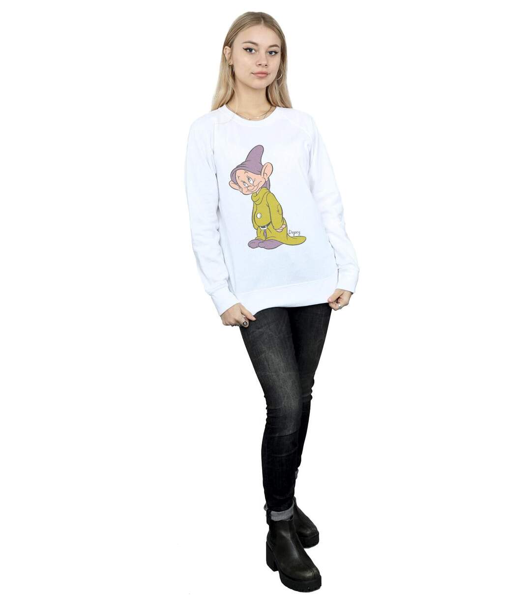 Disney Sweat-shirt classique Dopey Femmes/Dames (Blanc) - UTBI12356-4
