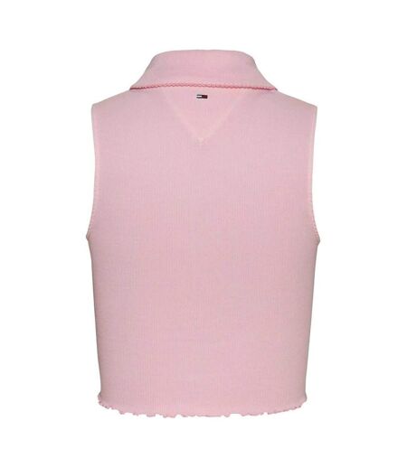 Polo Sans Manches Femme Rose Tommy Jeans