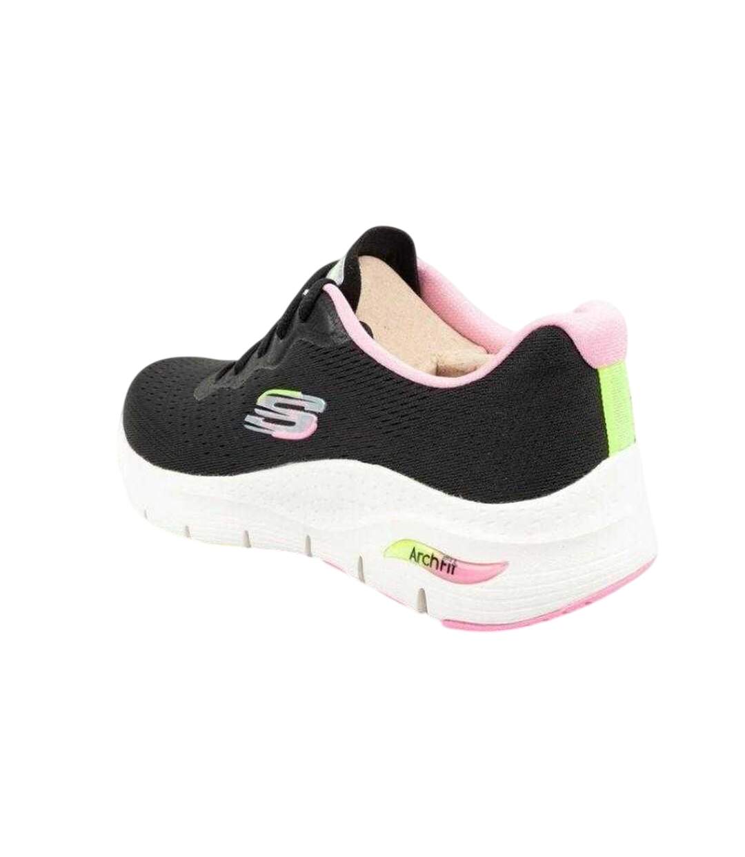 Womens/ladies Arch Fit Trainers Black Skechers-2