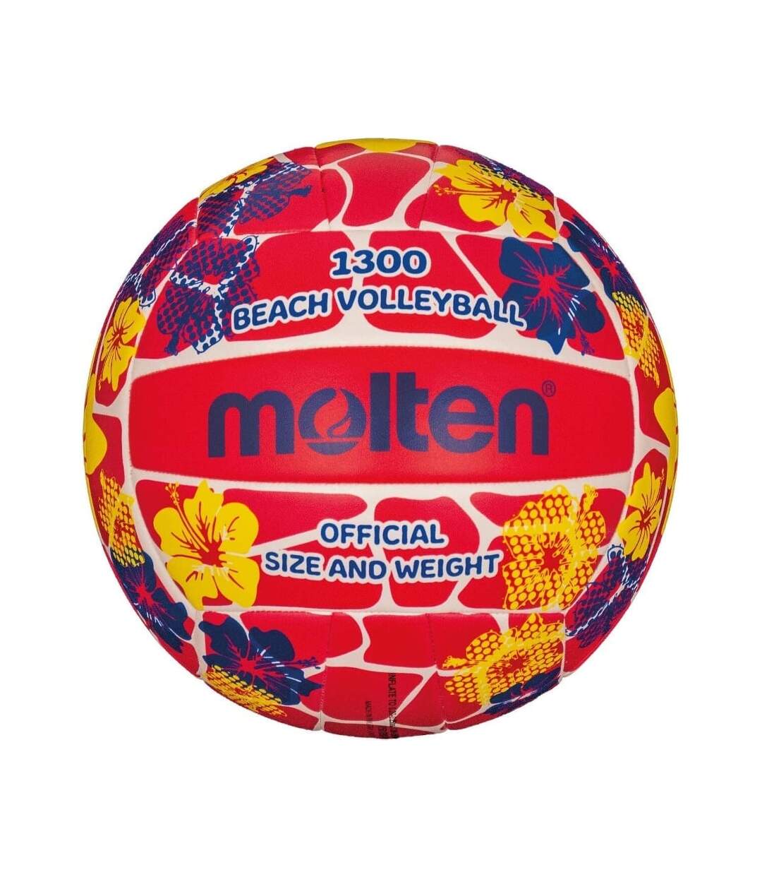 Ballon De Volley-ball Taille 5 Rouge Feu Jaune Bleu Blanc Molten-1