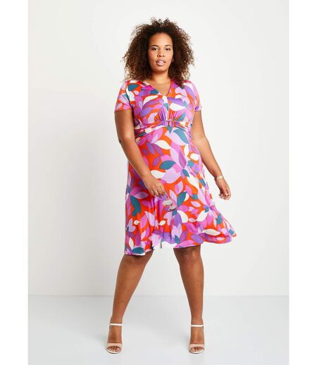 Robe courte évasée imprimée