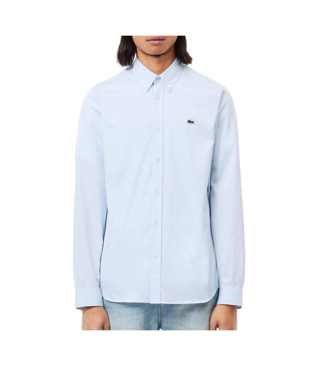 Chemise bleu homme lacoste adult popeline-1