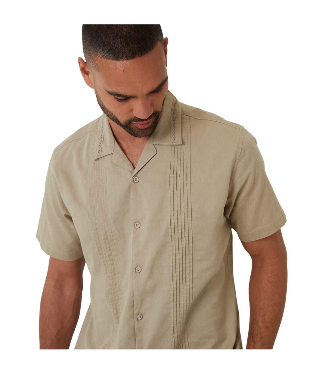 Mens Urmston Shirt Stone Threadbare-4