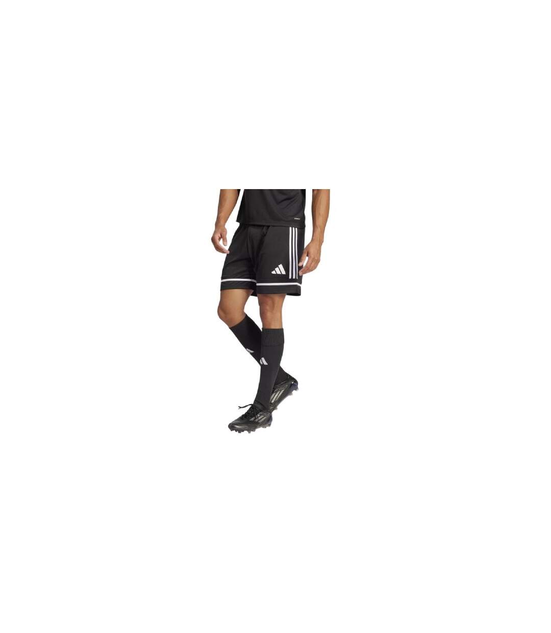 Short Motif/style Rayures Contrastées Squadra Homme Noir Adidas-1