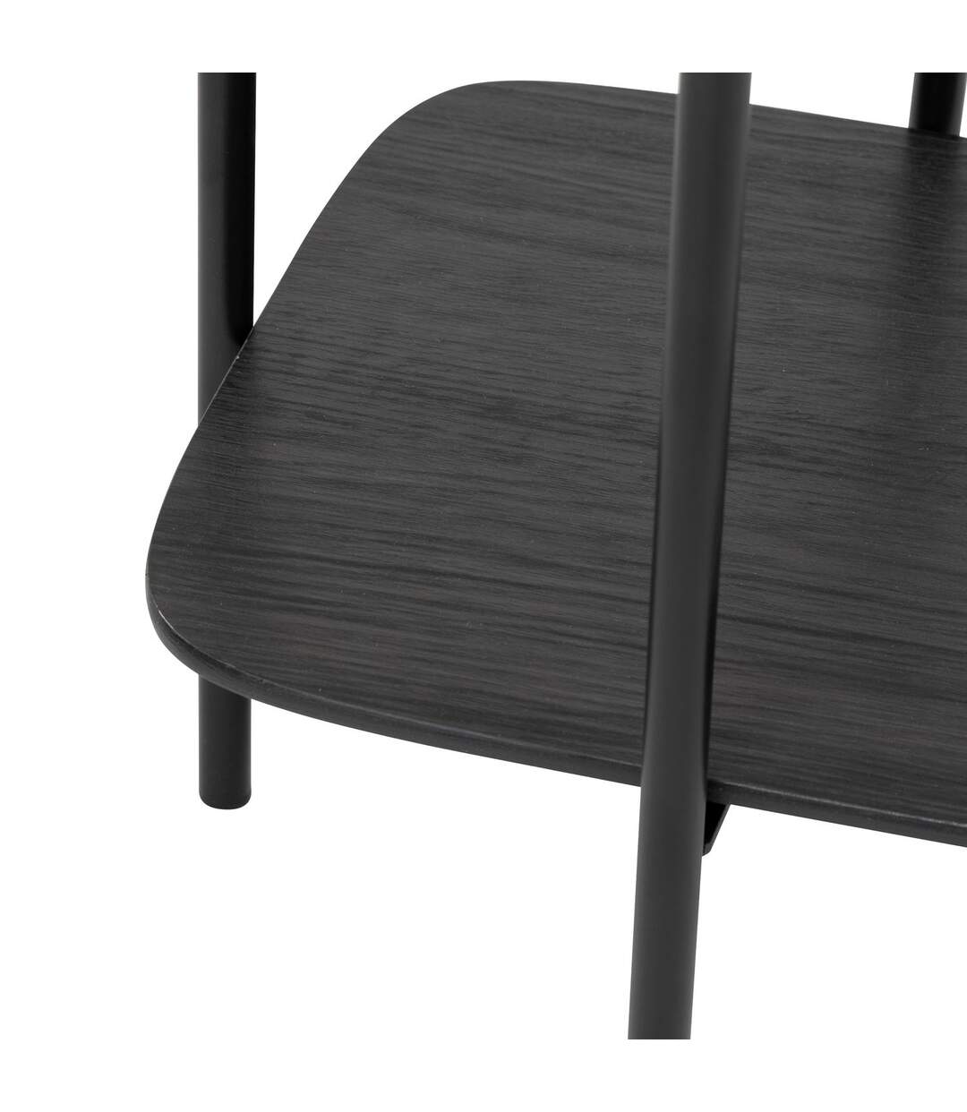Table à café effet bois et métal HODIA - Noir-4