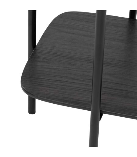 Table à café effet bois et métal HODIA - Noir