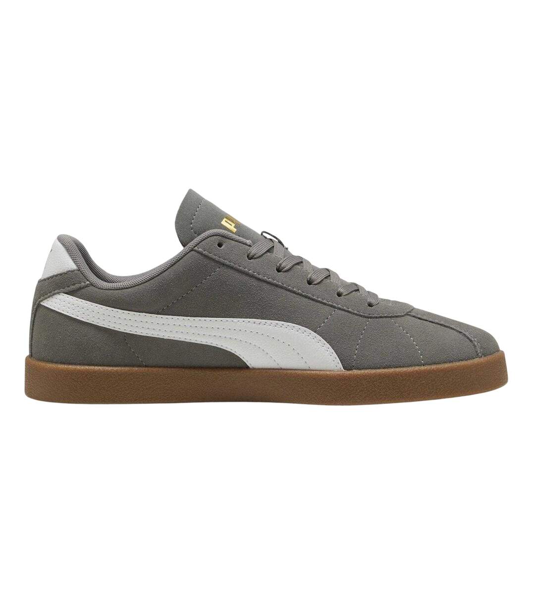 Mens Club Ii Suede Flat Trainers Iron Gum Puma-1