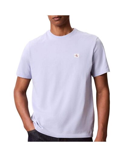 T-Shirt mauve homme calvin klein jeans badge l4g