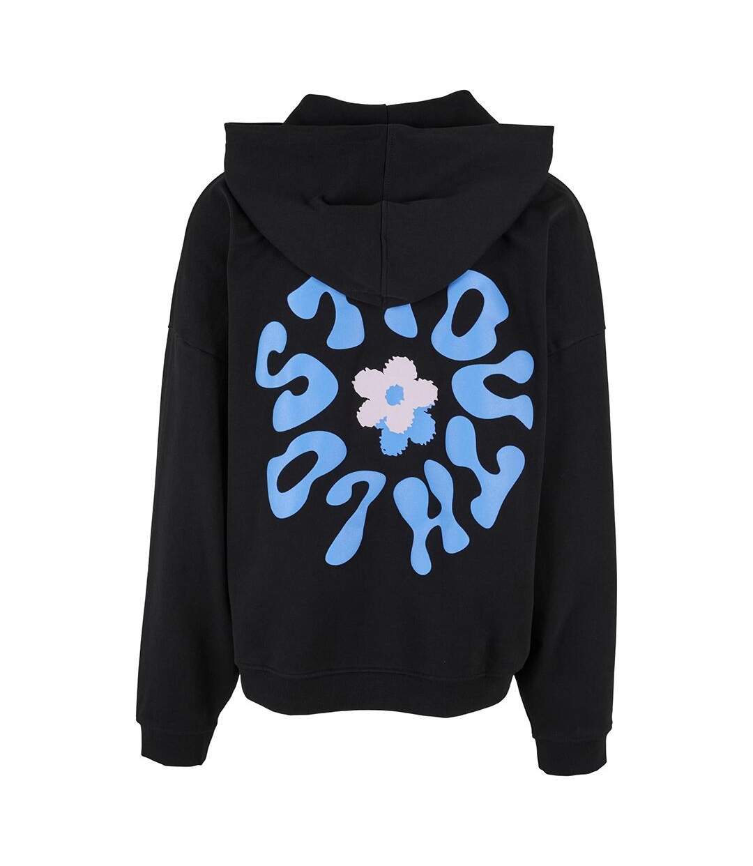 Mens Circle Of Bloom Full Zip Hoodie Black Lost Youth-3