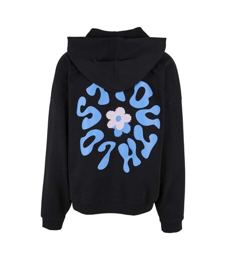 Mens Circle Of Bloom Full Zip Hoodie Black Lost Youth
