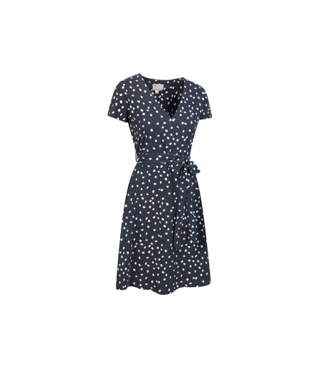 Womens/ladies Santorini Daisy Jersey Uv Protection Dress Navy Mountain Warehouse