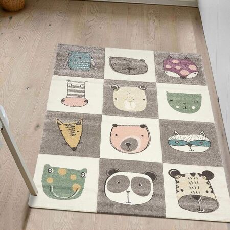 Tapis enfant tissé motif animaux ZOO 2