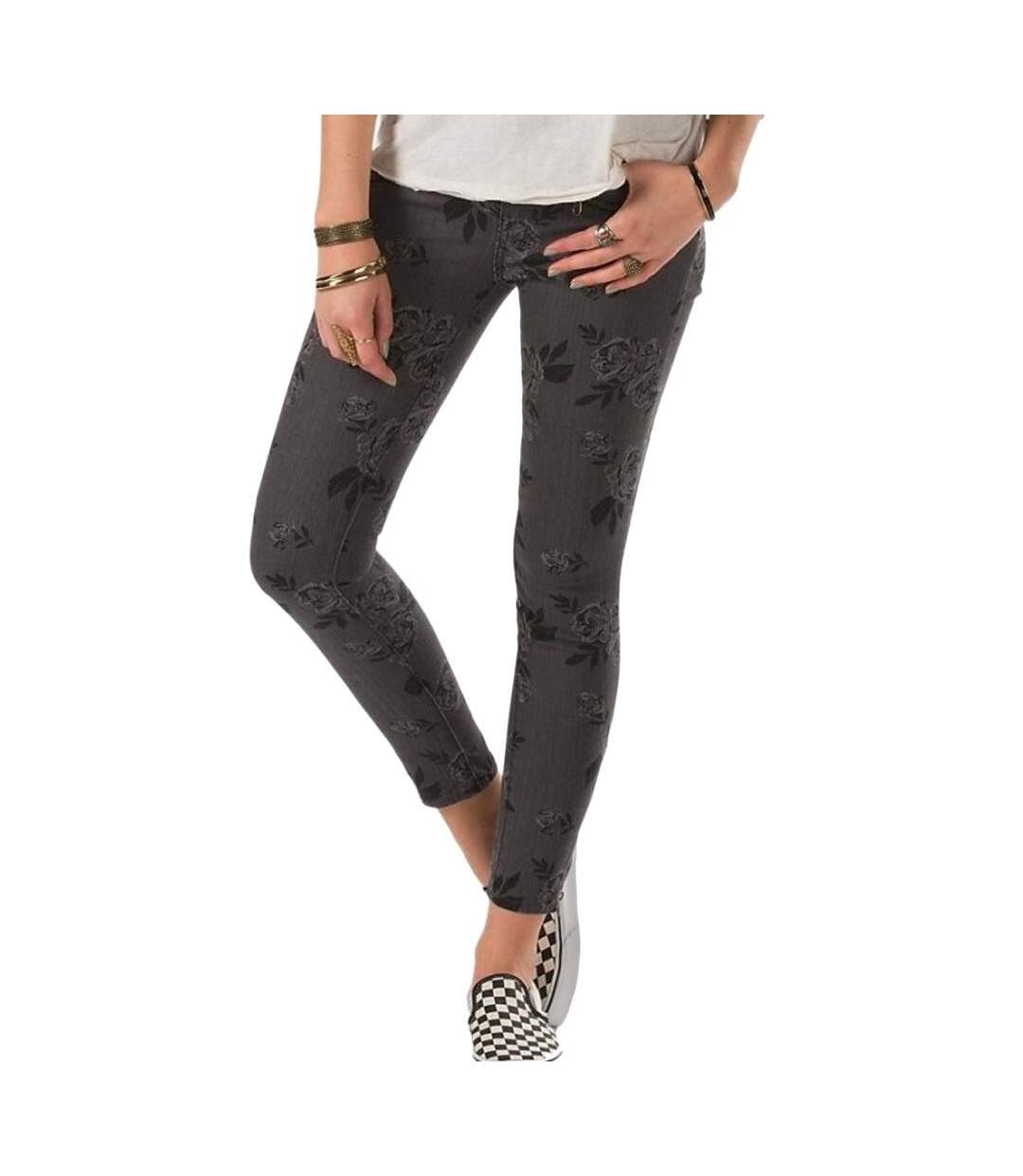 Jean Noir Femme Vans Moto Skinny Denim - 24