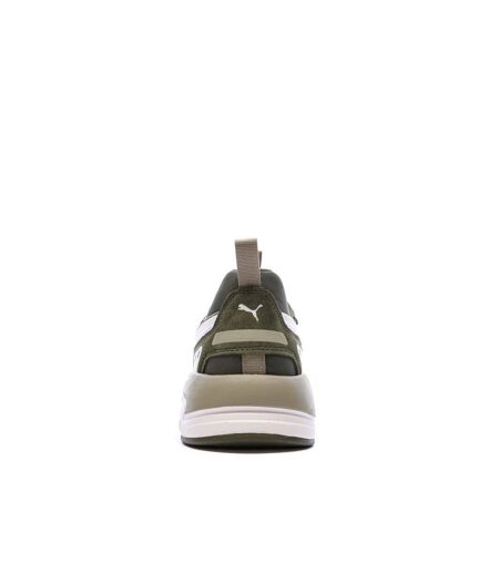 Baskets blanches/kaki homme puma x-ray 3 s