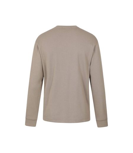 Sweat Manches Longues Motif/style Texturé Tillsbury Homme Beige Foncé Mountain Warehouse