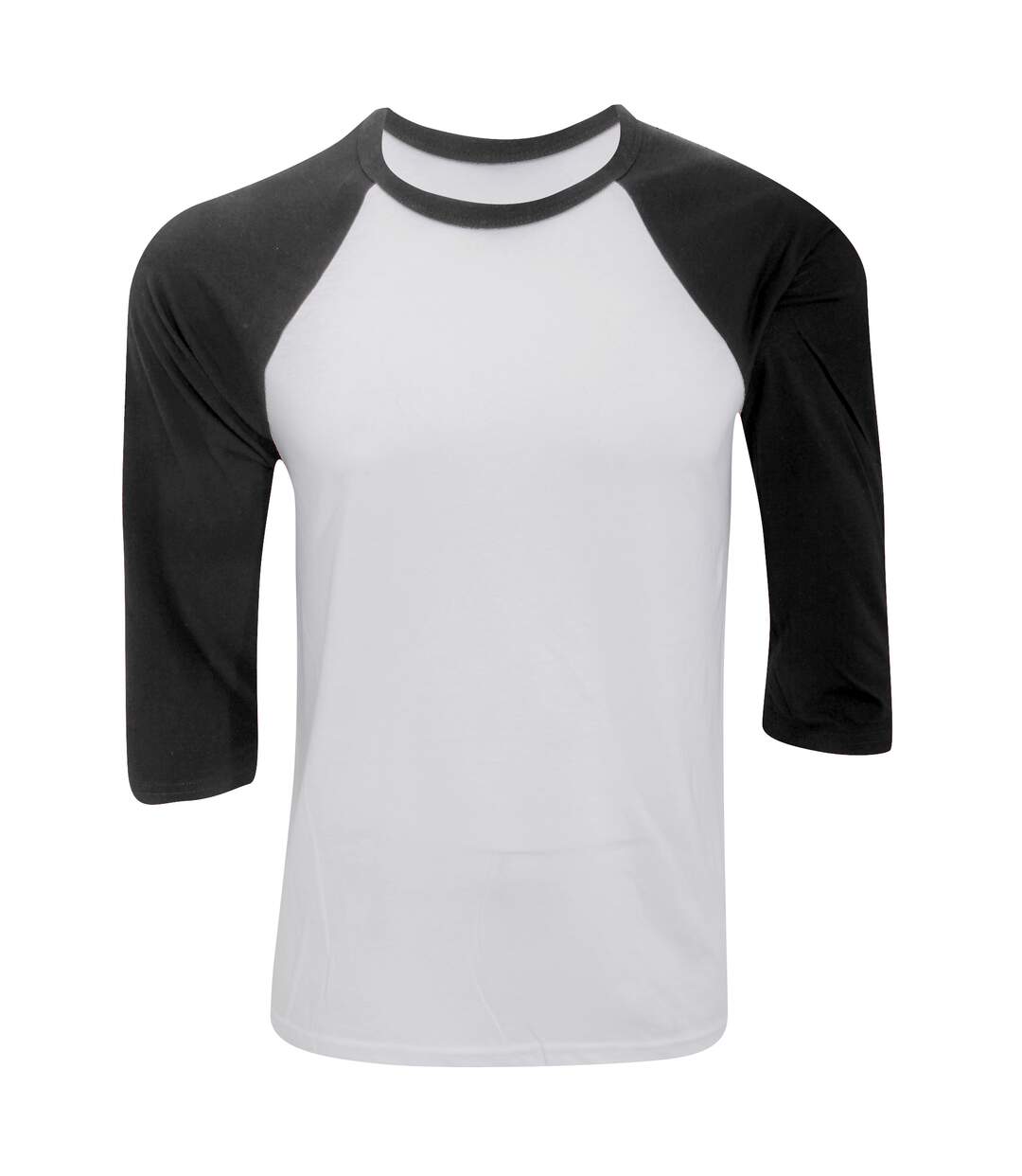 Canvas - T-shirt de baseball à manches 3/4 - Homme (Noir/blanc) - UTBC1332