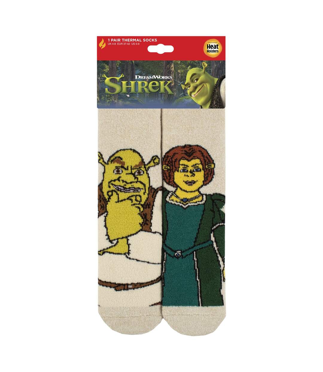 Ladies Thermal Shrek Patterned Socks with Soft Brushed Lining-2