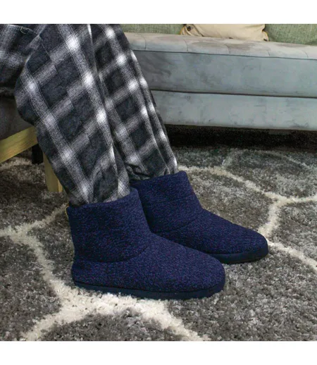Mens Indoor Boot Slippers with Memory Foam
