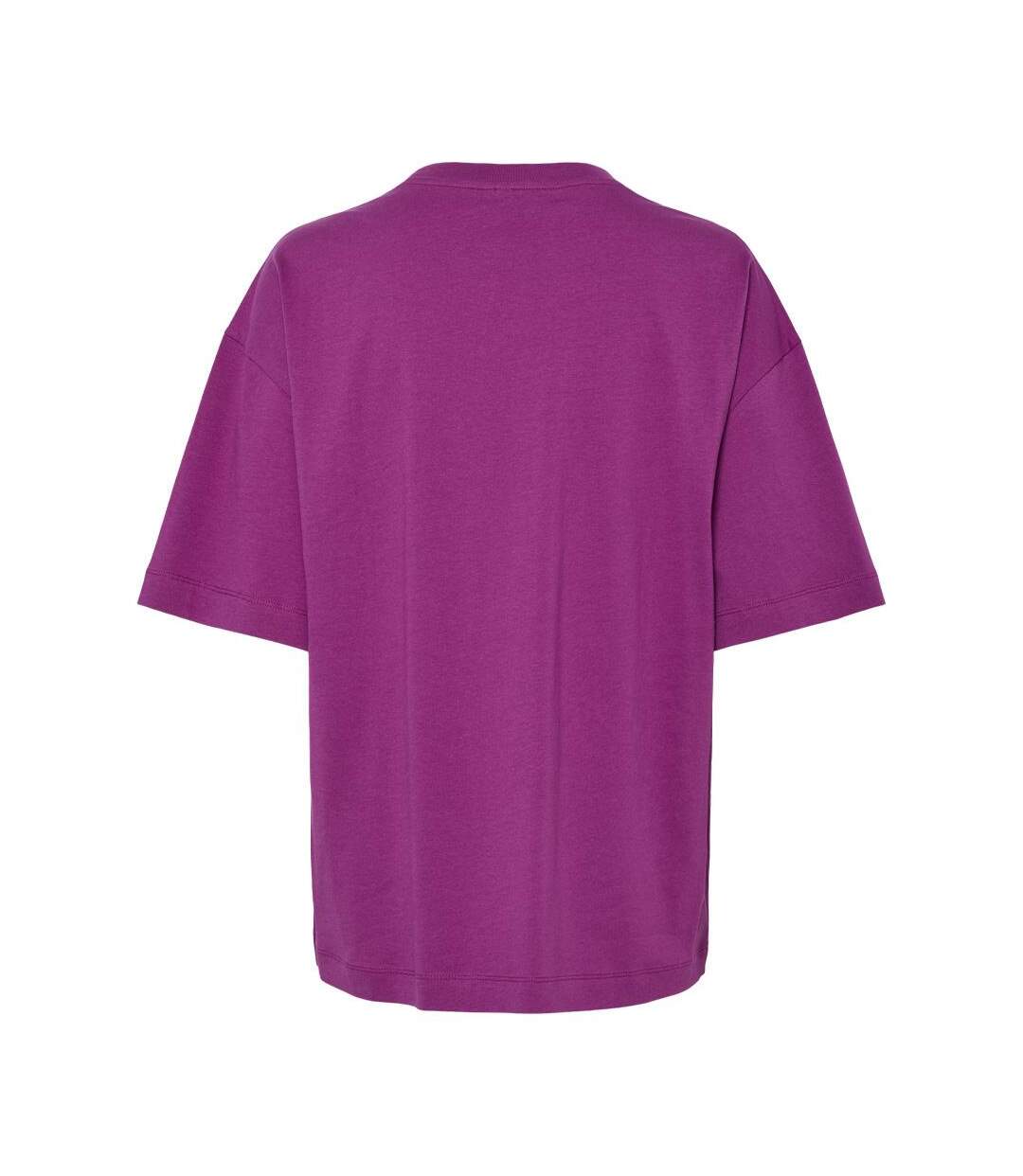 T-shirt violet femme pieces maude-2