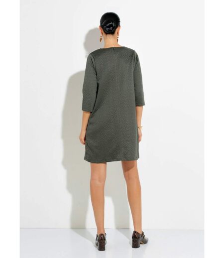 Robe en maille manches 3/4 motif origami