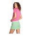 Womens/ladies Fresh & Fruity Jersey Rainbow Striped Shorts Green PJ Salvage-3