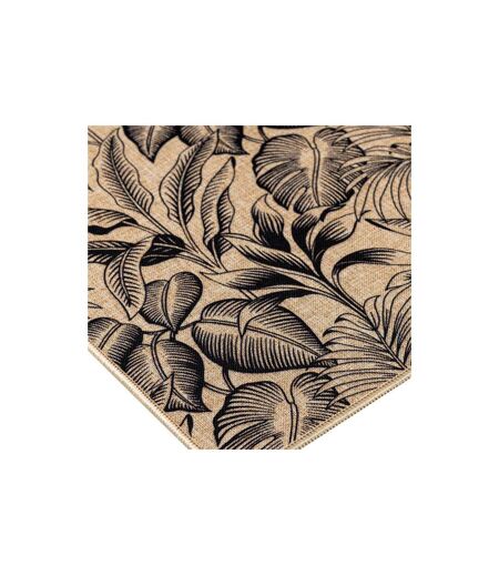 Tapis Déco Imprimé Stylis 45x75cm Naturel & Noir
