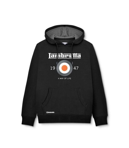 Sweat À Capuche Motif/style Cible Adulte Noir Lambretta