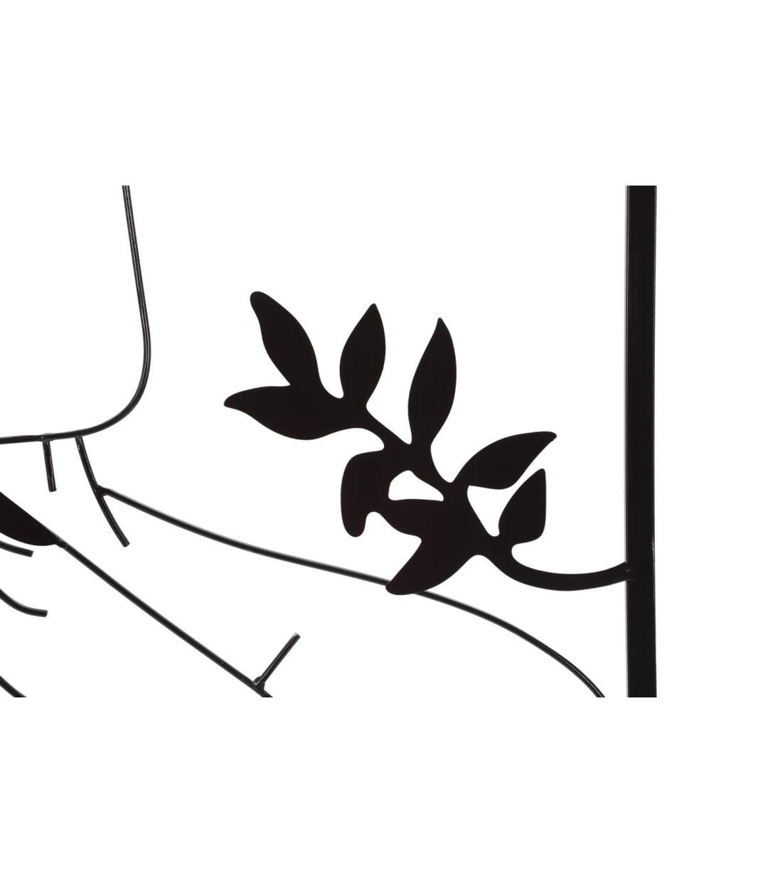 Déco Murale Encadrée en Métal Chapeau 80cm Noir-4