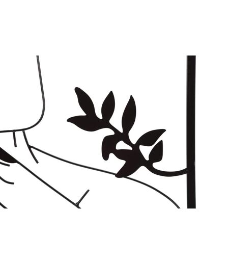 Déco Murale Encadrée en Métal Chapeau 80cm Noir