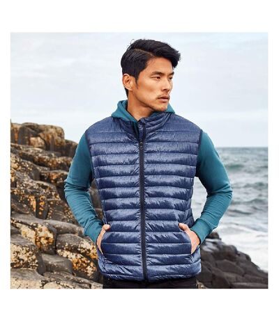Mens Melange Padded Gilet Navy Melange 2786