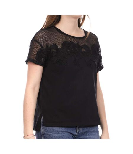 T-shirt Noir Femme Teddy Smith Tulco - M