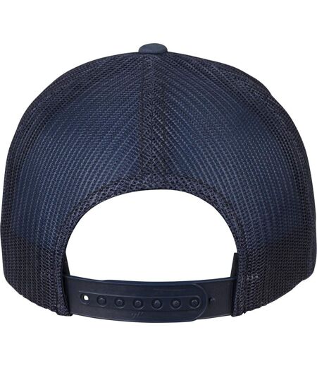 Casquette Trucker The Classic Retro Blanc Bleu Marine Yupoong