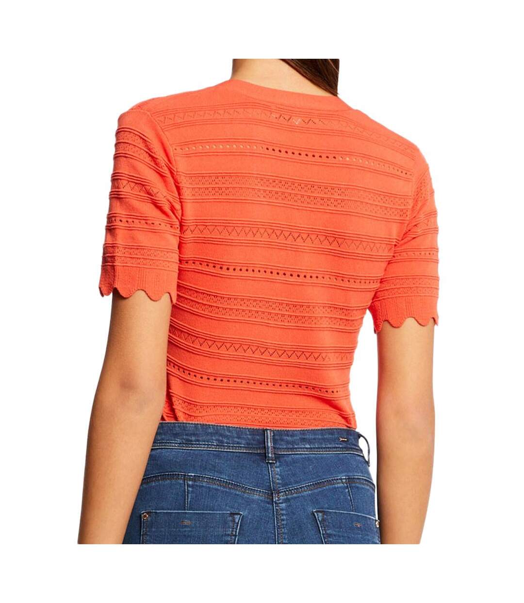 Pull Manches courtes Orange Femme Morgan ISHI - XL