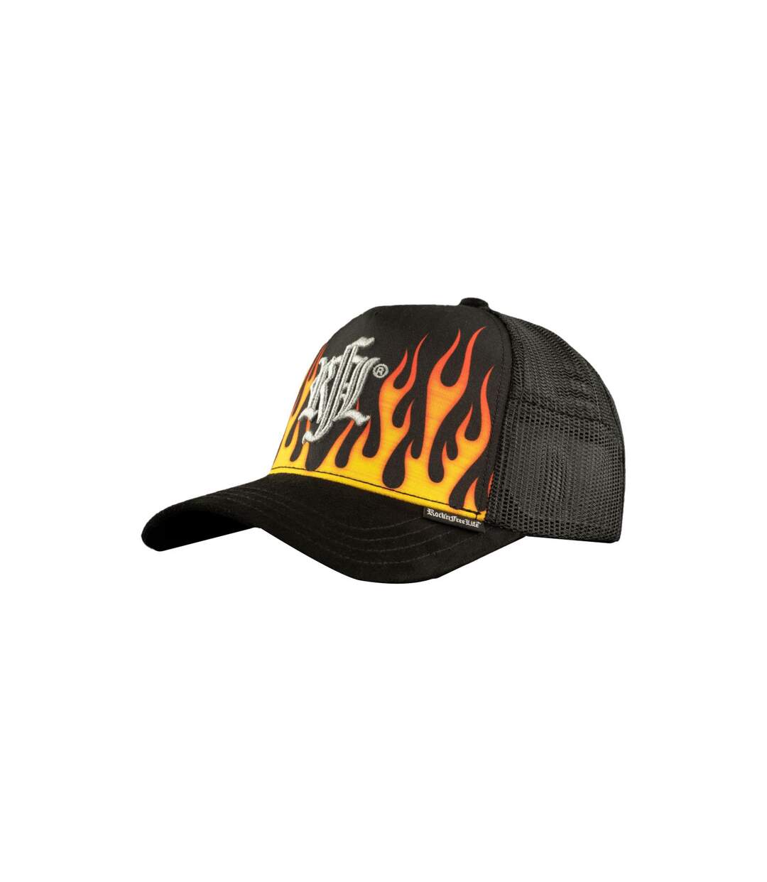 Casquette trucker avec filet bi-matière Burning Rock'n Free Life-1